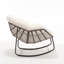 Chaise berçante en osier avec structure en métal-378939313