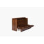 Armoire-lit escamotable en noyer massif pin Wallacia avec tiroir de rangement, station de charge, port USB - convient pour le bureau personnel, le studio ou la chambre d'amis-227784807
