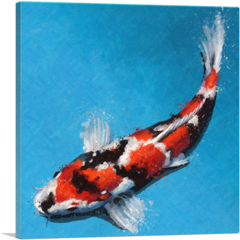 «Doitsugoi Koi Carp Fish, Japon, Chine, Asie», reproduction d'art sur toile tendue, H 26 po x l 26 po x P 1,5 po