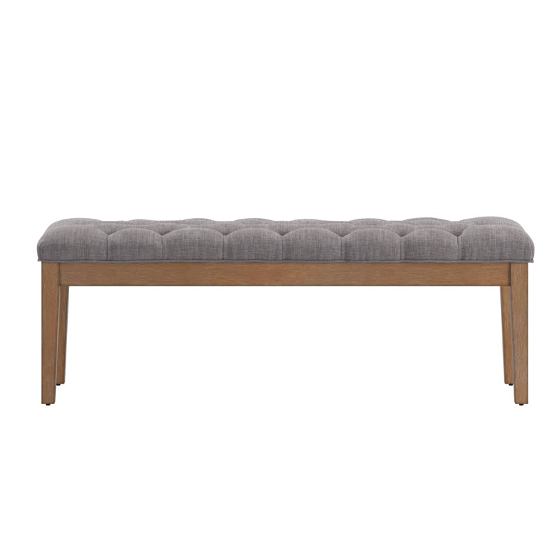 Banc en bois Dukinfield, Lin gris, Naturel