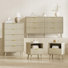 Ensemble de chambre à coucher, commode et tables de chevet 4 pièces