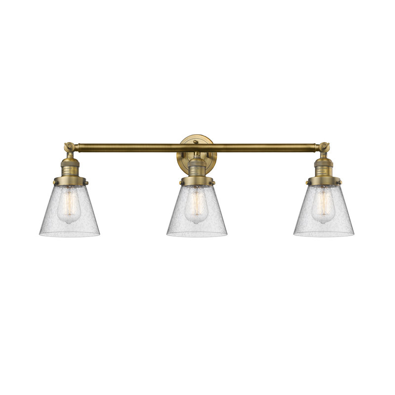 Andrews 3 - Light Dimmable Vanity Light, Seedy, Matte Black, Bulb Not Included