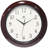 Mahogany-Look Wall Clock, Brown, 13"