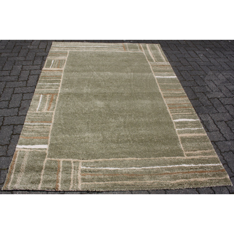 Ketcham Rectangle Striped Hand Hooked Area Rug, Rectangle 60 x 110cm