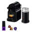 Nespresso Inissia Original Coffee and Espresso Machine with Aeroccino Milk Frother by De'Longhi, Black