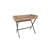 Modern Make-Up Table with Mirror, Walnut & Black, 39.4 x 19.7 x 29.5 inches | 100% Melamine Coated Particle Board, Metal Legs, Wall-Mountable, Multiple Shelves | Stylish Industrial Design for Beauty & Organization-339256405