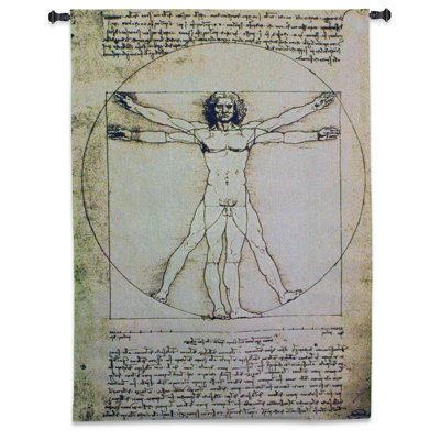 Tapisserie abstraite «Vitruvian Man»