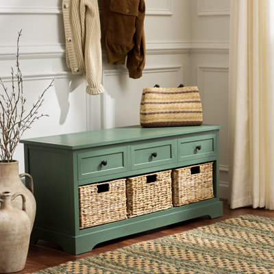 Adayla Solid Wood Drawers Storage Bench by Birch Lane
