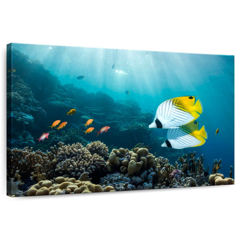 Fish By The Coral Reef, 30" H x 45" W