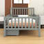 Lit plateforme en bois - garde-corps double face + deux tiroirs de rangement intégrés-118036952-118036950
