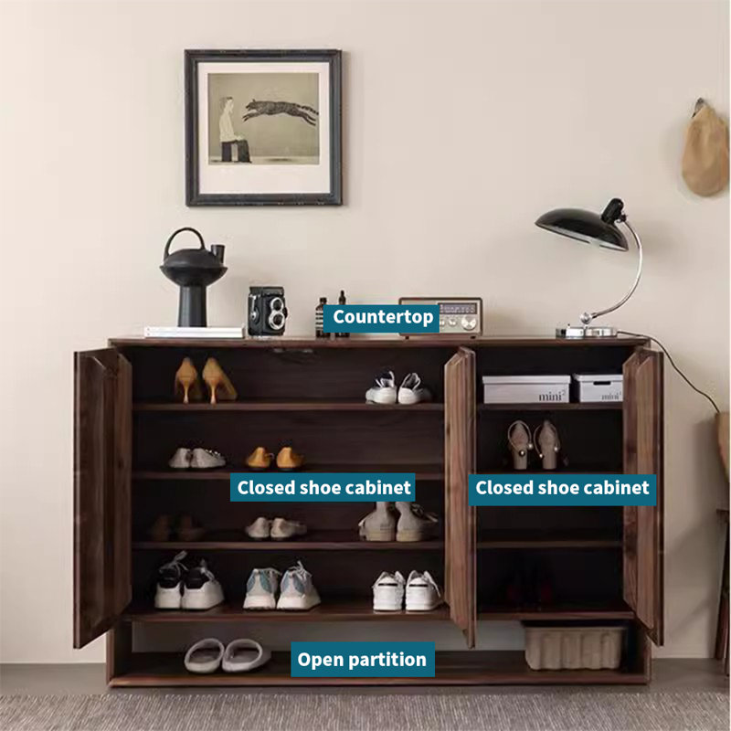 Armoire de rangement pour chaussures, H 38,58 po x l 51,18 po x P 16,54 po