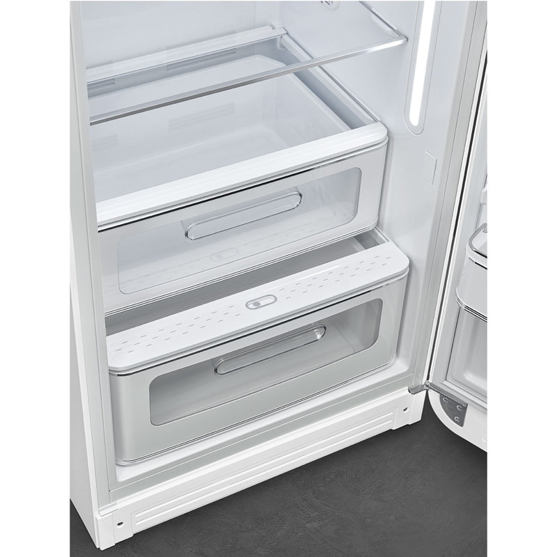 SMEG 50s Style 24'' Top Freezer 9.92 cu. ft. Refrigerator, Yellow, Right