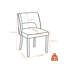 Ensemble 2 pièces de chaises de salle à manger rembourrées en bois massif Chenille-200025839-200025620