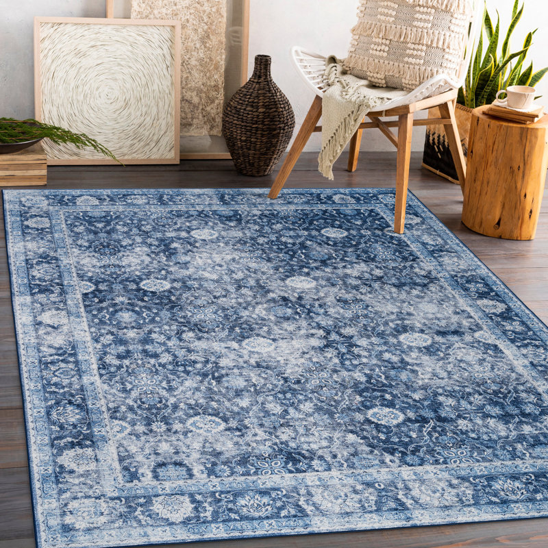 Tapis lavables en machine Roshun Noor, Gris ivoire, Rectangle 5 pi x 7 pi