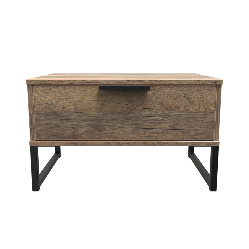Bisceglia End Table, Brown/Black