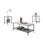 Ensemble de table 3 pièces de style rustique à finition blanche 1 table basse 2 tables de bout 2 pièces de style minimaliste-1081927990