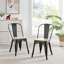 Chaise d'appoint empilable en métal Honora-1770996739