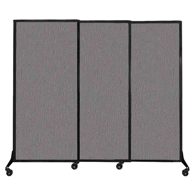 Cloison coulissante à 3 panneaux QuickWall, Ardoise, H 70 po x l 100 po