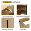 Armoire de salle de bain autoportante 60 po, 4 portes à fermeture douce et 3 tablettes de rangement ouvertes, ensemble de rangement (meuble-lavabo seulement, sans lavabo)