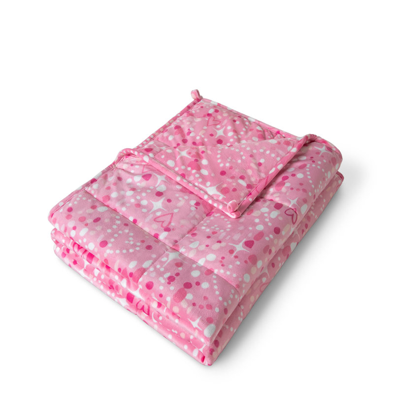 Couverture pondérée Minky, l 40 po x L 60 po, 7 lb, Princesse rose