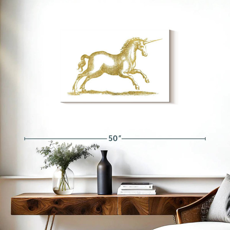 Kelan Golden Unicorn Fantasy, H 20 po x l 30 po