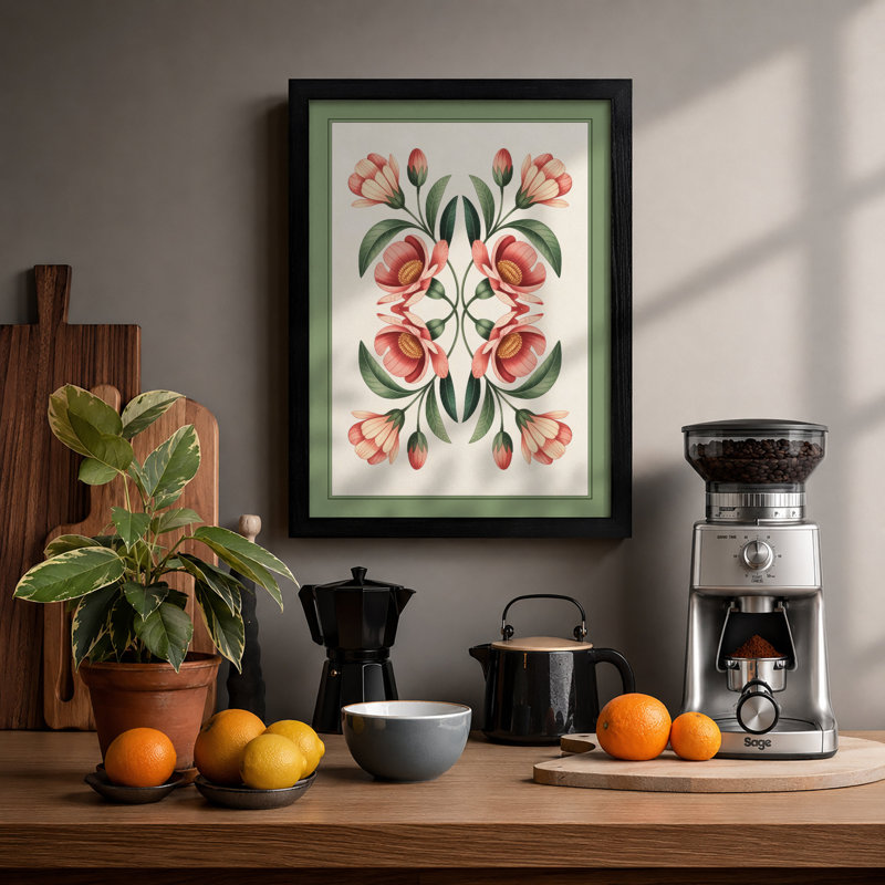 Symmetrical Study Botanical - Print, Black, A3 - 42.0 x 29.7 cm