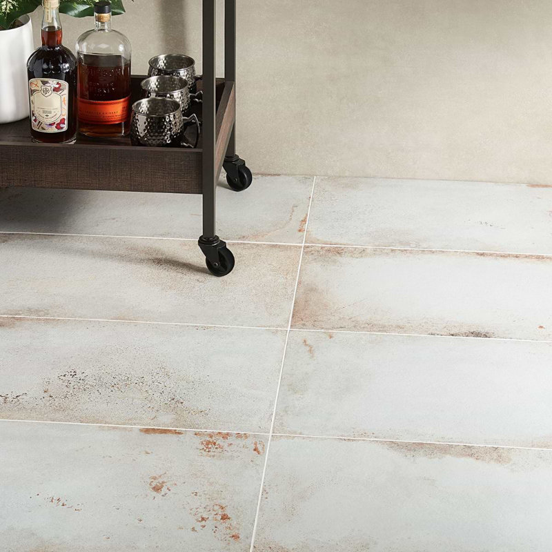 Angela Harris Flatiron 12X24 Semi-Polished Porcelain Tile, White