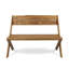  Banc d'extérieur avec pieds et dossier inclinés modernes, bois d'acacia massif, teck