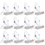 Commercial Grade 6" LED Recessed Ceiling Lights with J-Box, Dimmable Downlight
