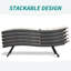 Ensemble de 2 chaises longues de patio