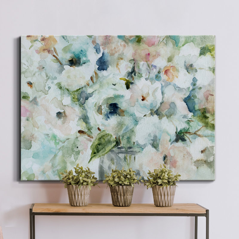 «Blooming Softly» par J Paul, reproduction d'art sur toile tendue, H 48 po x l 36 po x P 1 po