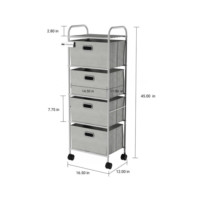 Maddyel 4 Drawer Rolling Storage Chest