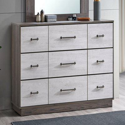Dresser(Without Mirror) , Gray/Oak