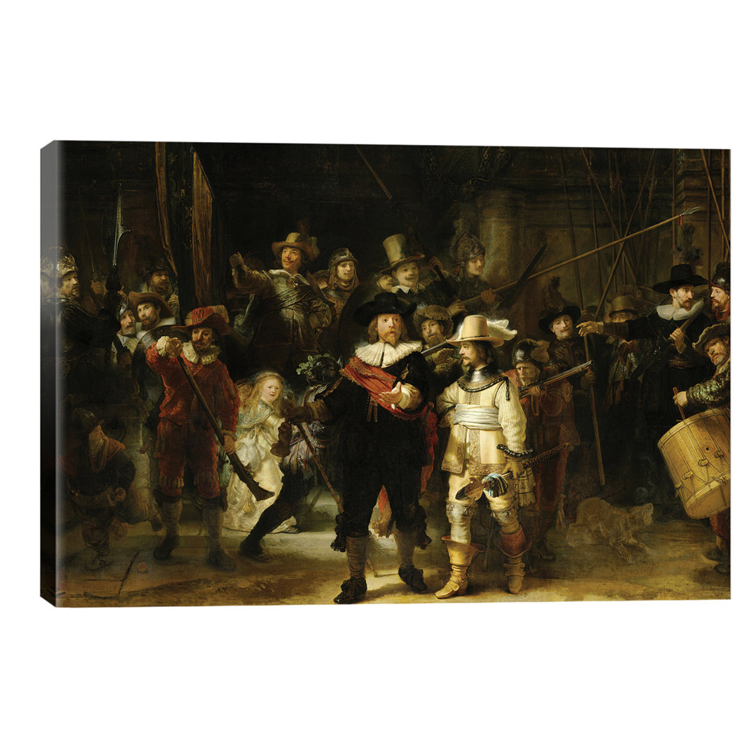 The Night Watch (Militia Company Of District Ii Under The Command Of Captain Frans Banninck Cocq), 1642 by Rembrandt Van Rijn - Painting on Canvas
