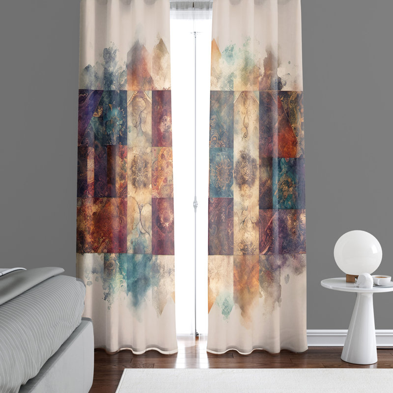 Semi Sheer Curtain Pair, 40" W x 61" L
