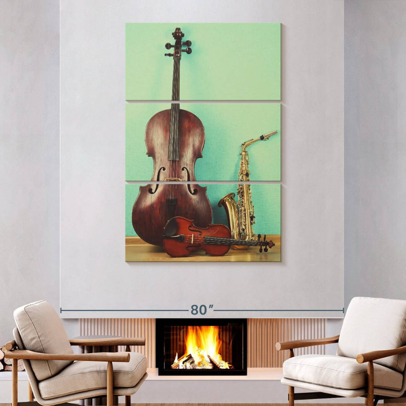 Abarca Jazz Instruments, 74" H x 48" W