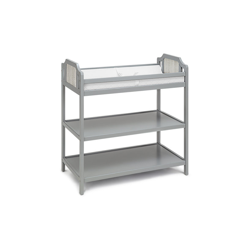 Brees Solid Wood Changing Table, Gray/Graystone