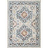Gorney Oriental Teal/Ivory Area Rug