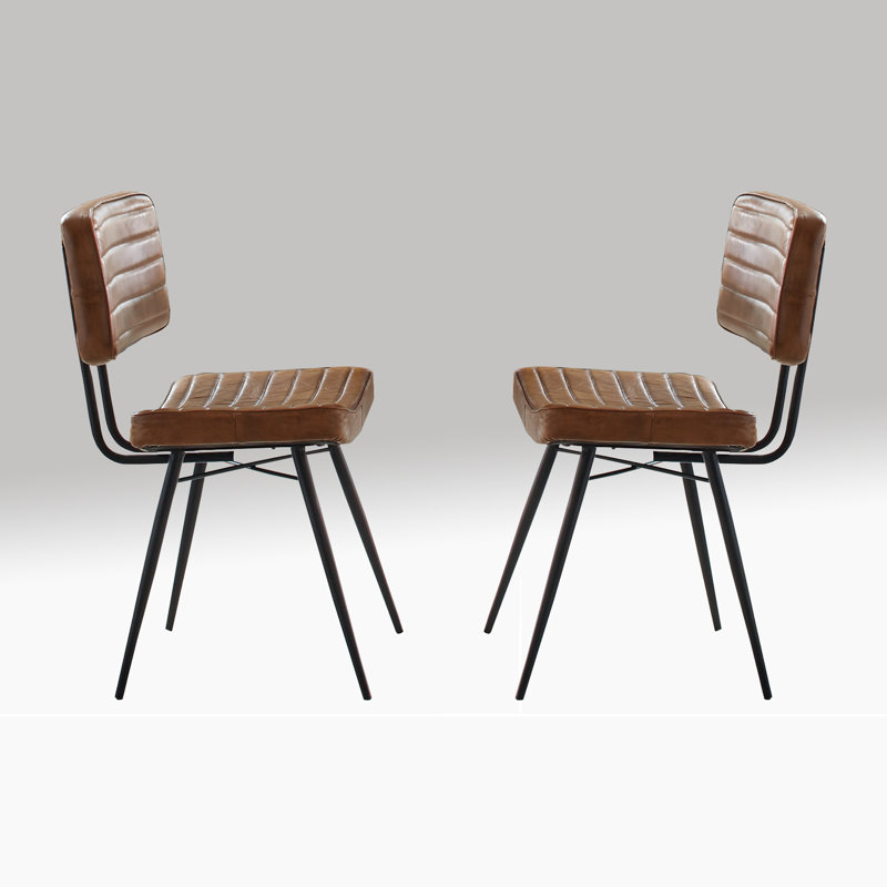Demaline 18.75 " H Tufted Faux Leather Upholstered Side Chair