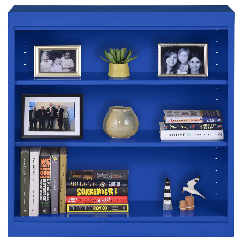  Armoire de rangement simple en acier de calibre 24 (H 36 po x l 36 po x P 12 po), Bleu
