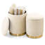 35cm Wide Solid Colour Footstool Ottoman with Storage-907542011