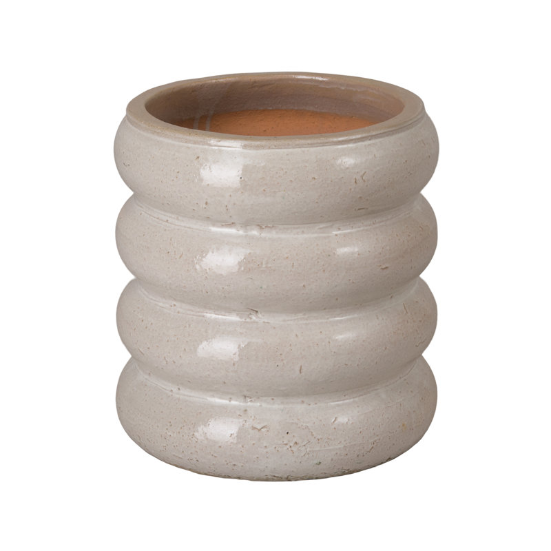 Cannet Handmade Ceramic Pot Planter, White, 18" H x 16" W x 16" D