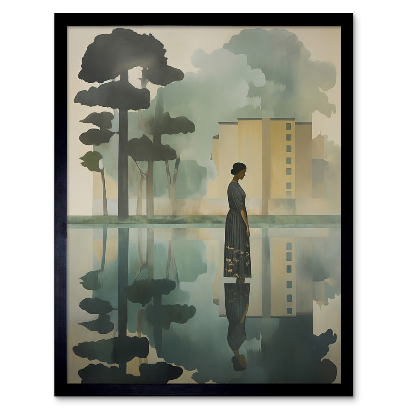 Reflecting And Reflection Of Calm - Single Picture Frame Print