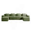 Canapé modulaire modulaire en forme de U sans siège à 4 places, canapé modulaire Cloud avec assise profonde, canapé modulaire moderne à 4 places avec coussins décoratifs et 2 repose-pieds amovibles, tissu en velours côtelé-2031744052