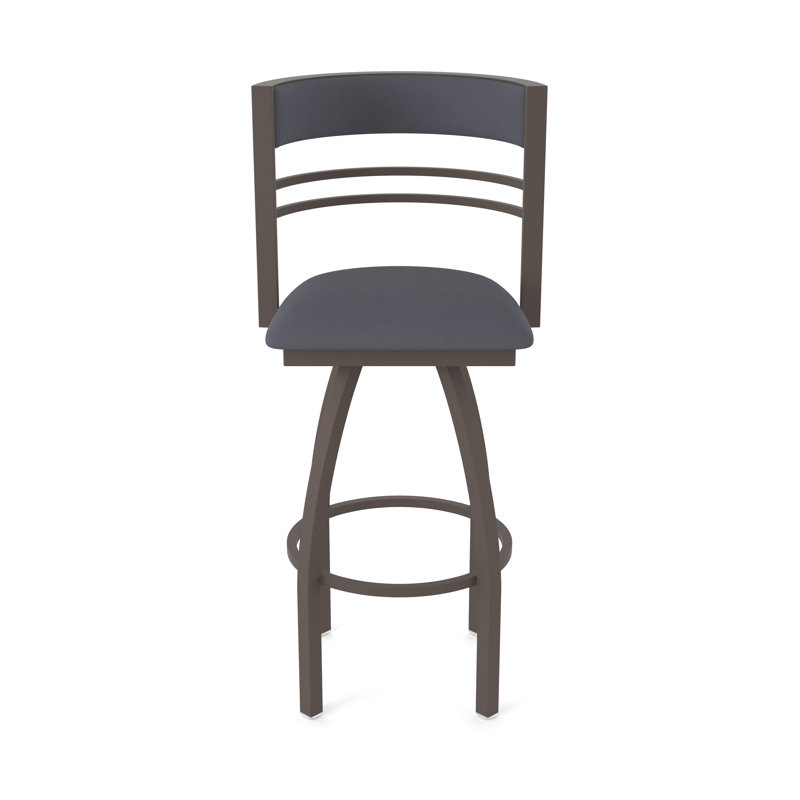 Hunter Swivel Stool, Vinyle - Tempête de galop, Bronze, Tabouret de bar (siège d'une hauteur de 36 po)