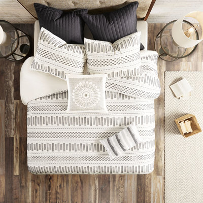 Housse de couette rayée 100% coton