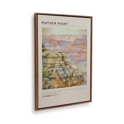 «Mather Point, Grand Canyon», reproduction d'art sur toile