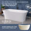 Baignoire de trempage moderne en acrylique autoportante de 67 pouces avec trop-plein et drain