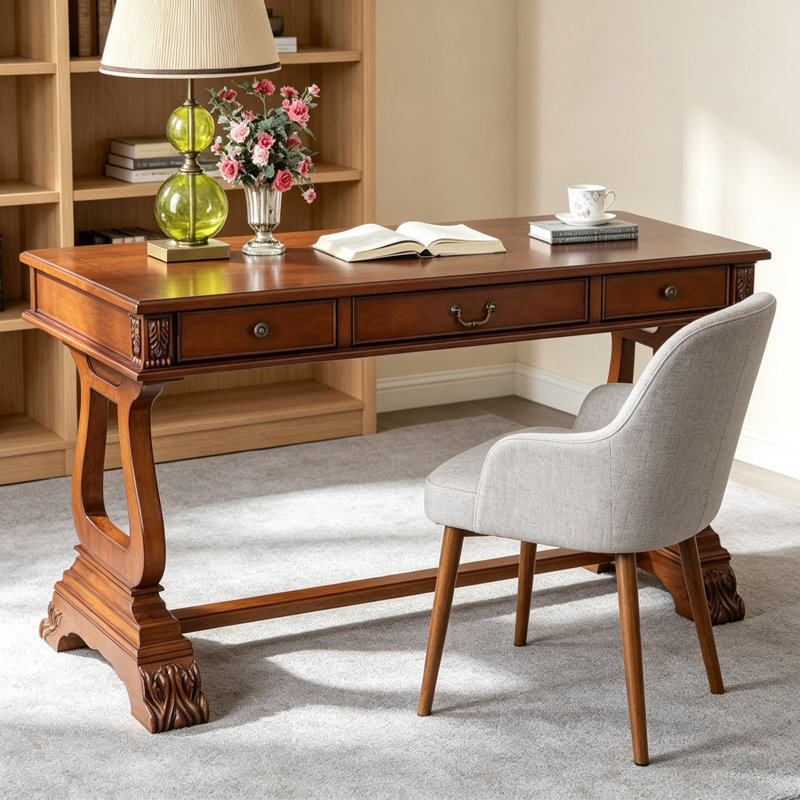 Bureau d'écriture Retro, H 31,49 po x l 53,14 po x P 28,34 po