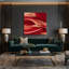 Abstract Landscape 17 Red Canvas Wall Art-822372471